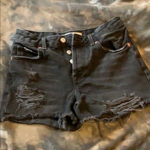 Black Jean shorts